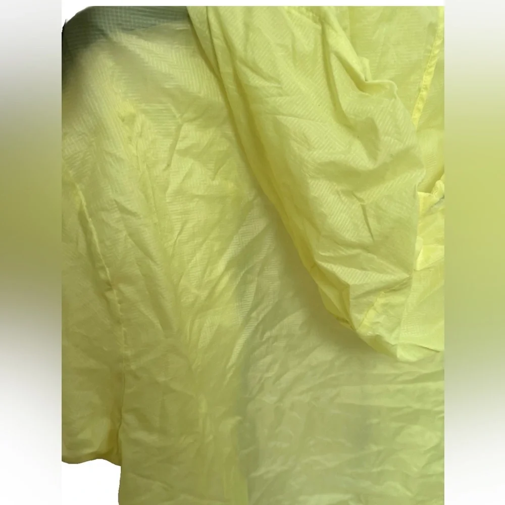 Victoria's Secret Pink windbreaker jacket with sheer sleeves Neon Yellow M - Picture 6 of 7